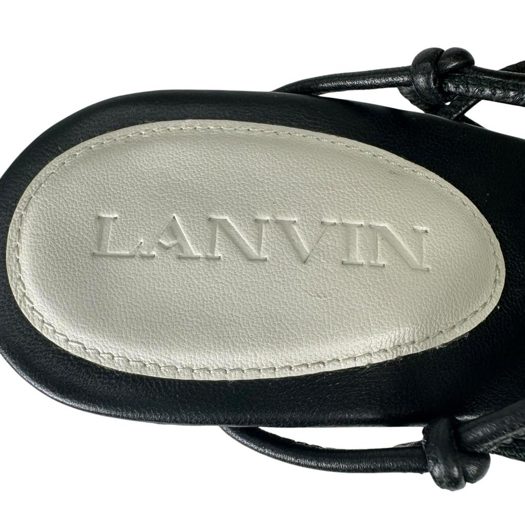 Lanvin (38) Sandalias de Mujer con Cordones Negras