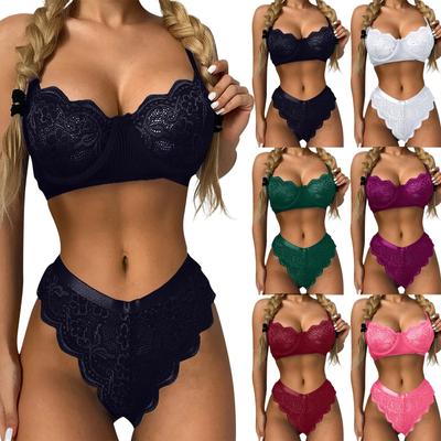 Women's Fashion Color Sexy Lace Two-Piece Suit Sexy Underwear Panties
