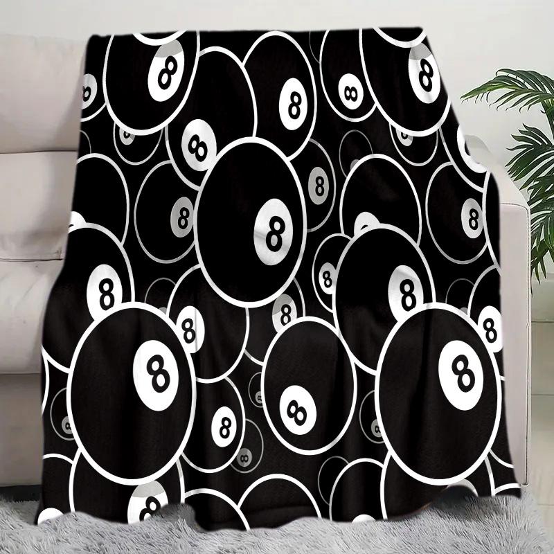 Billiards Plush Blanket Soft Comfortable All Seasons Perfect Sofa Office Nap Travel Birthday Gift Christmas Present