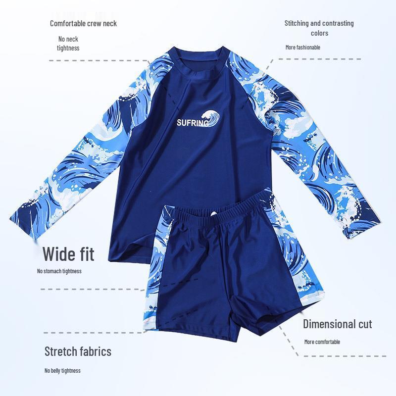 Plus Size Boys' Swimsuit for Teens and Kids - Hot Spring Collection