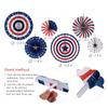 American Independence Day Decoration Set Party Decoration Paper Fan Flower Set