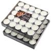 HIDERME Tealight 50 Candles X Unscented Candles, 2, White,