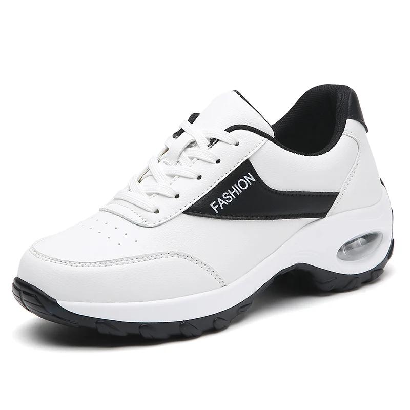 Fashion Synthetic Leather PU Leather Women Lace-up Sneakers Casual Ladies Moccasin Shoes 12 Size Sports Sport Items Tenes Mascolino