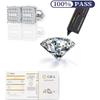 Rectangle Cut Moissanite Stud Earrings Square 14K White Gold Plated Earring