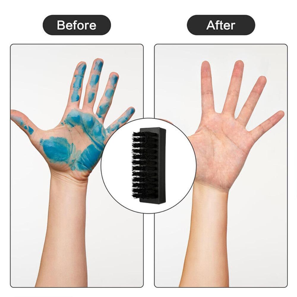 Black Handle Grip Nail Brush Multifunctional Nano Brush Durable Finger Nail Brushes