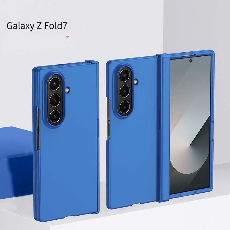 PC Skin Texture Hard Shell Phone Case for Samsung Galaxy Z Fold 7 6 5 3 4 ZFold7 with Hinge Protection Cover