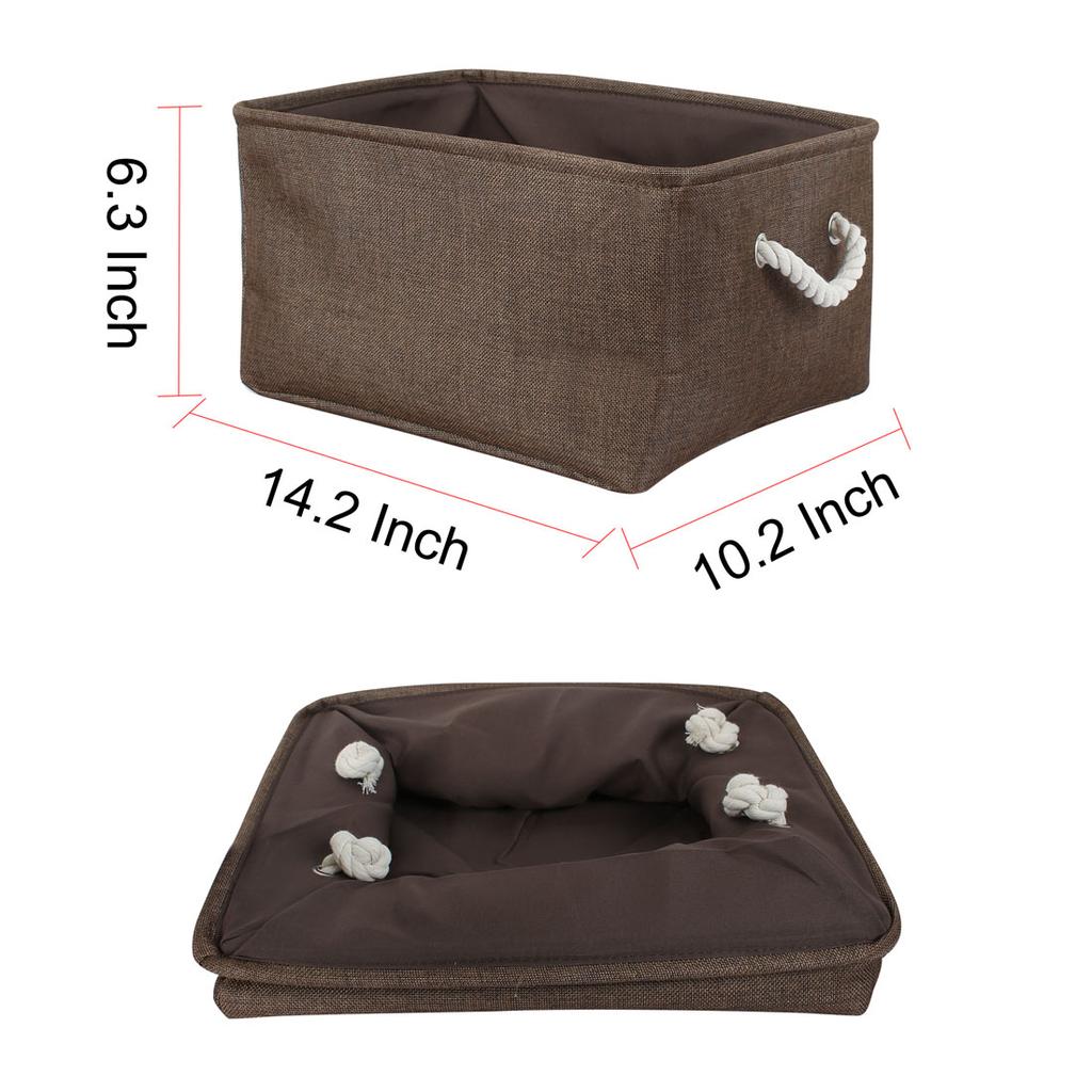 Fabric Storage Basket with Dual Handles Collapsible Storage Bins for Toys Laundry Clothes Storage Home Organizer Bedroom Closet