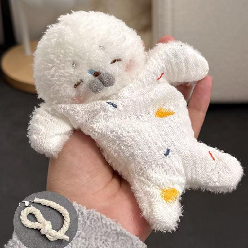 Stress Relief Plush Toy Cute Cartoon Healing Soothing Seal Bean Bag With Hanging Rope Funny Sensory Toy Birthday Gifts For Girls