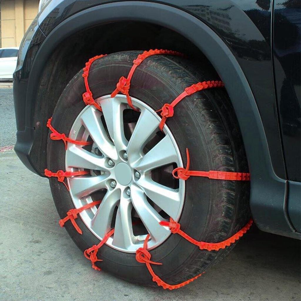 20Pcs Anti-Skid Snow Chains Automotive Tire Zip Ties for Snow Wheel Anti-Slip Chains for Sedan SUV Truck Outdoor Winter Driving