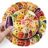 60 Waterproof Abstract Food Emoji Stickers - Fun Vegetables & Fruits for DIY Phone Cases