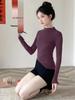 2025 Women's Long Sleeve Red Yoga & Pilates Top – Autumn/Winter Collection