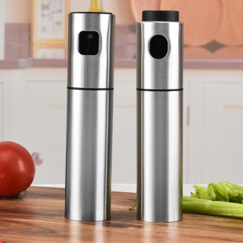 BBQ Stainless Steel Spray Bottle, Baking Olive Oil Spray Bottle, Water Pump, Barbecue Oil and Vinegar Sprayer, Kitchen Tools