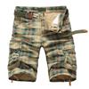 Summer Men's Medium Pants Cotton Comfortable Outdoor Sports Beach Pants Trend Plaid Shorts Loose Straight Large Size Cargo Pants