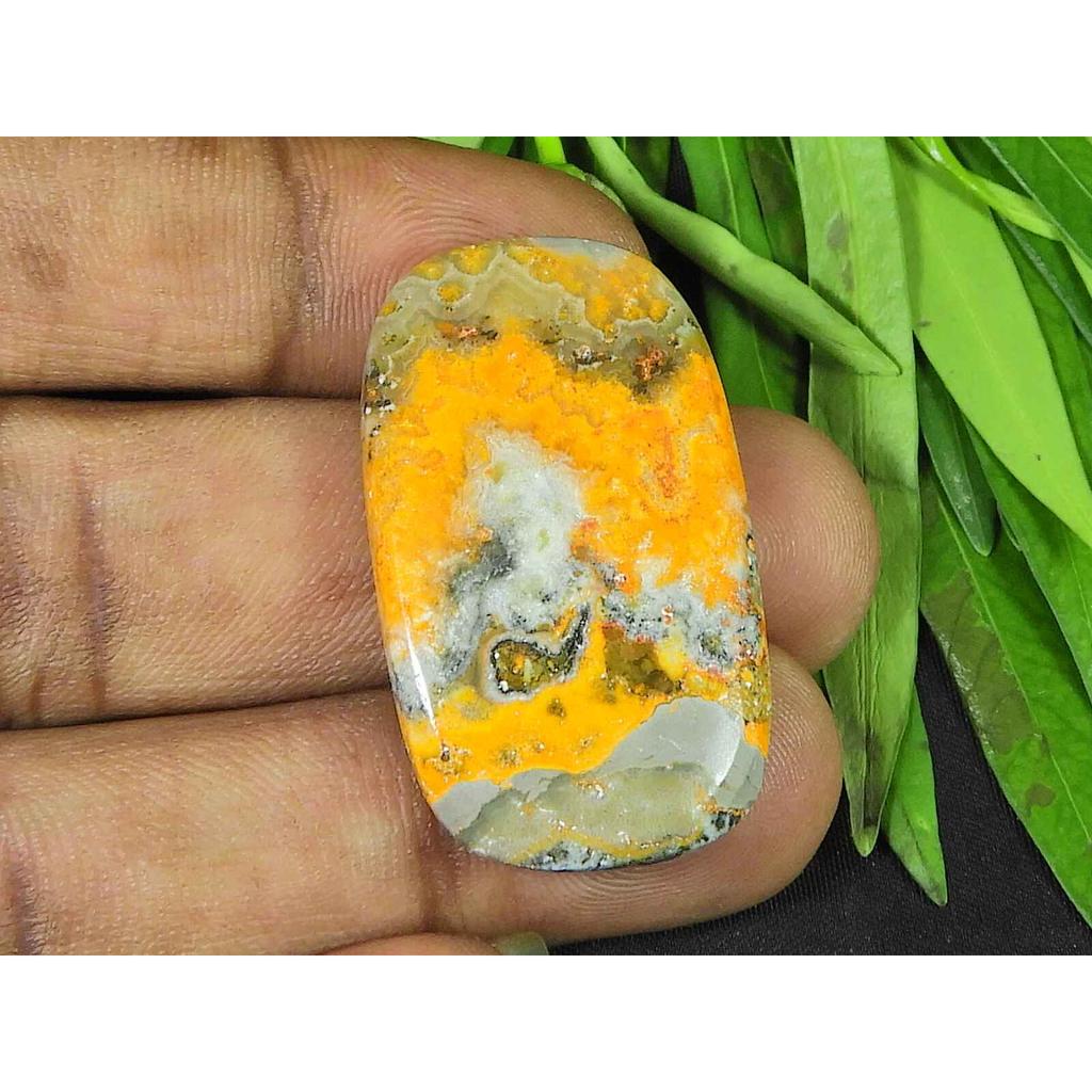 Natural Yellow Bumblebee Jasper 22X37MM Octagon Cabochon Loose Gemstone 45Cts SK-3718