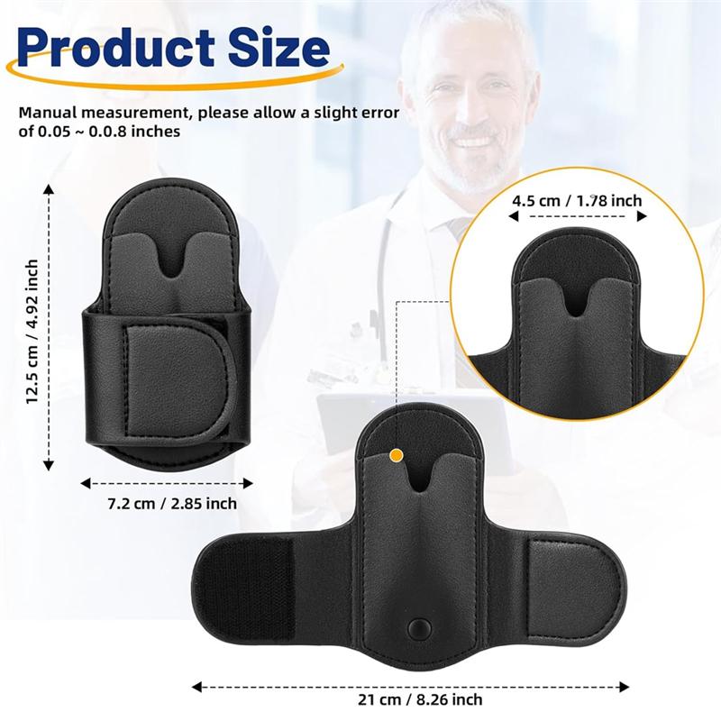 SHGO-PU Leather Stethoscope Holder Hip Clip For Littmann And Most Stethoscopes,Stethoscope Holster Clips Holder Fit For Nurse