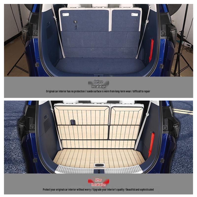 This solid wood floor mat is designed for full-coverage interior use in 2024-2025 Buick GL8 PHEV AL6 ES models.