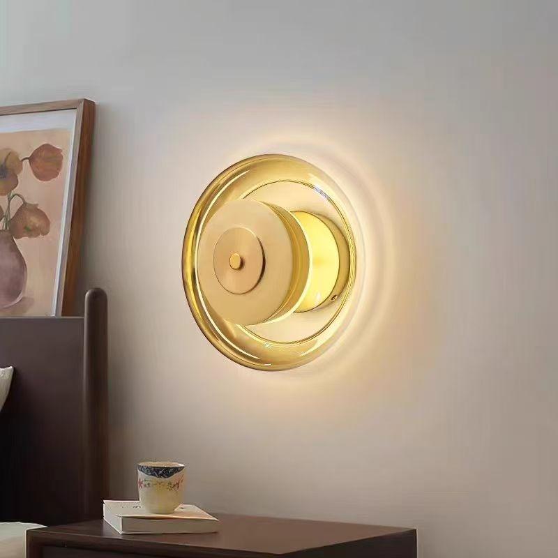 Designer Glass Wall Lamp Led Black Gold Decorative Sconce For Living Room Bedroom Corridor Bedside Background Copper Wall Light