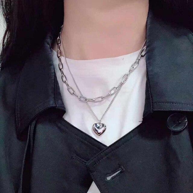 Multi Layer Lover Lock Pendant Choker Necklaces Steampunk Padlock The Chain Necklaces Collier Best Couple Jewelry Present GiftFashion Pendant