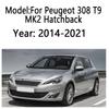 For Peugeot 308 T9 MK2 Hatchback 2014-2021 Window Door Visor Vent Awning Sun Rain Wind Guard Cover Deflector Car Accessories