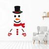 Christmas Door Window Stickers Felt Cloth Cartoon Snowman Santa Claus Elk Wall Sticker for Winter Xmas Noel Happy New Year Decor
