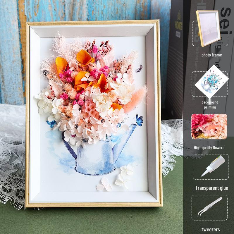 DIY Handmade 3D Preserved Flower Photo Frame Craft Kit