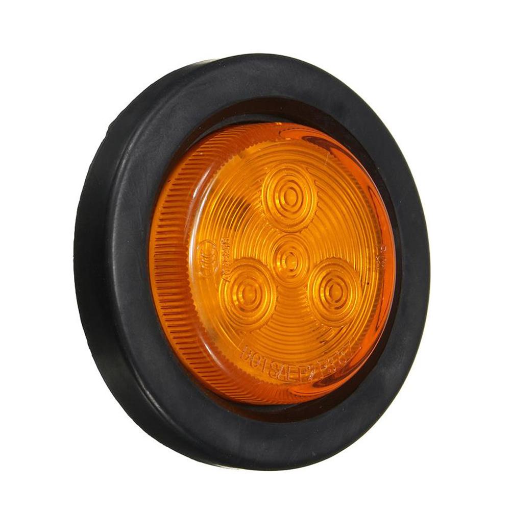 

2 шт. 4 светодиодных мигающих фонаря для грузовика 10-30 В светодиодные габаритные огни для прицепа, тягача, проблесковый маячок, желтый, красный, для фургона, автобуса, автофургона жёлтый