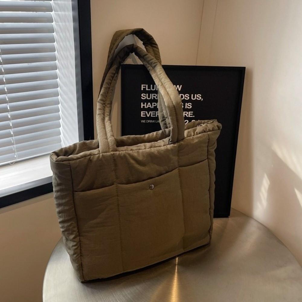 Fashion Puffer Shoulder Bag Large Capacity Women Cloud Tote Bag Lady Laptop Handbags  Daily Commute