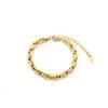 Jewelry Personality Exaggerated 18K Thick Chain Splicing Jewelry Oval Interlocking Titanium Steel Bracelet
