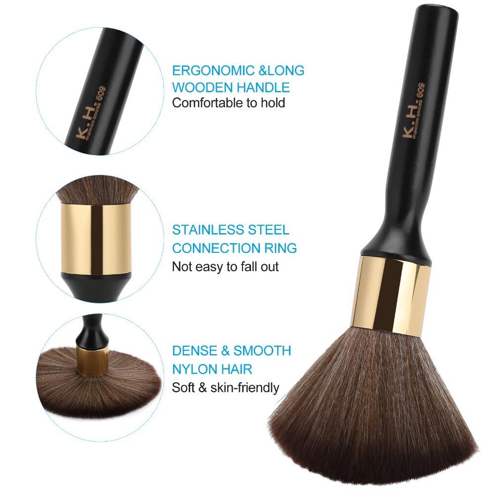 Black Color Broken Hair Sweep Brush Soft Hair Cutting Duster Brush Hair Sweeping Brush For Salon