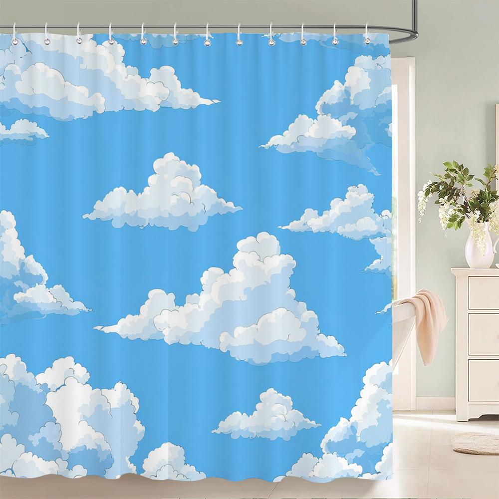 1 pack Children's cartoon style polyester shower curtain waterproof cloth bathroom partition curtain home decorative curtain