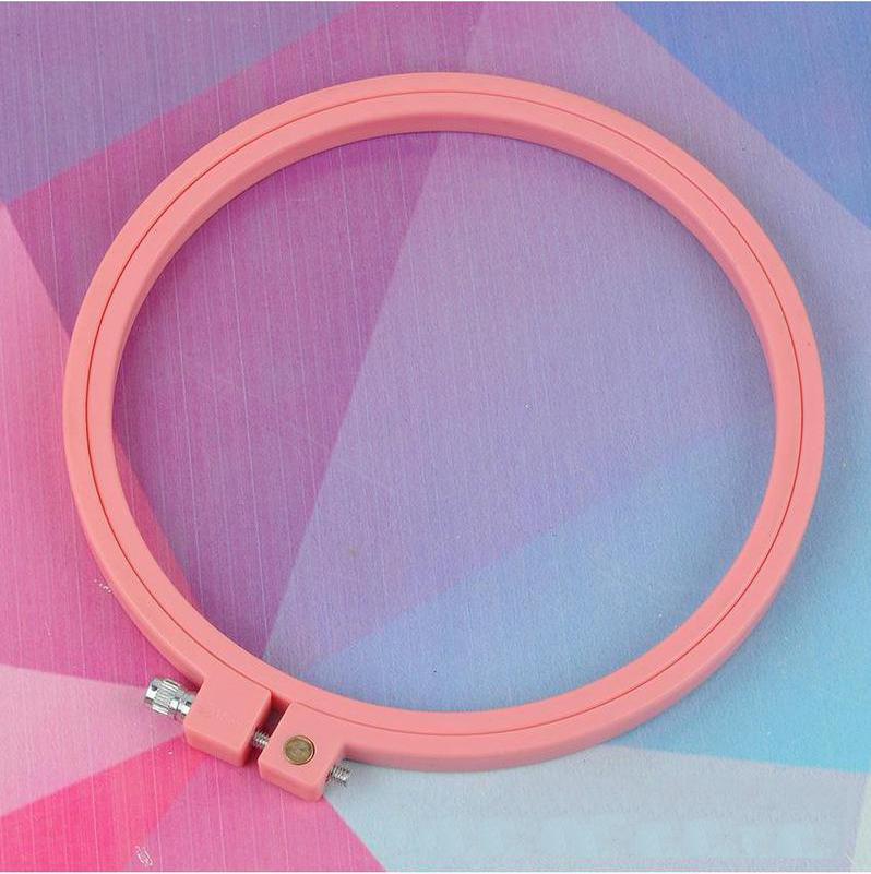 1pc Abs Plastic Embroidery Hoop Cross-stitch Embroidery Frame Candy Colored Embroidery DIY Woven Embroidery Accessories