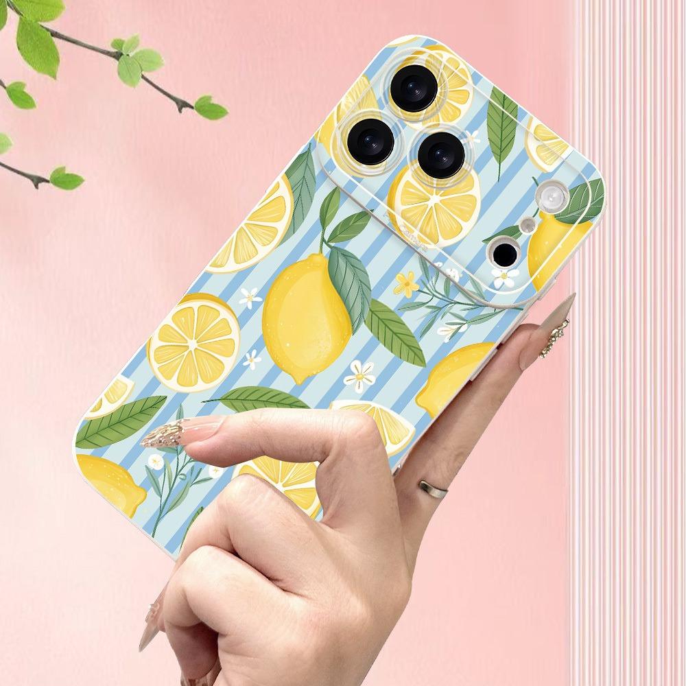 For Xiaomi 15T Pro 5G 11 Lite 5G 14 14T 13T 12T Case Fresh Lemon Print Pattern Cover For Poco F7 5G F6 F5 X7 X6 X5 M6 Soft Funda