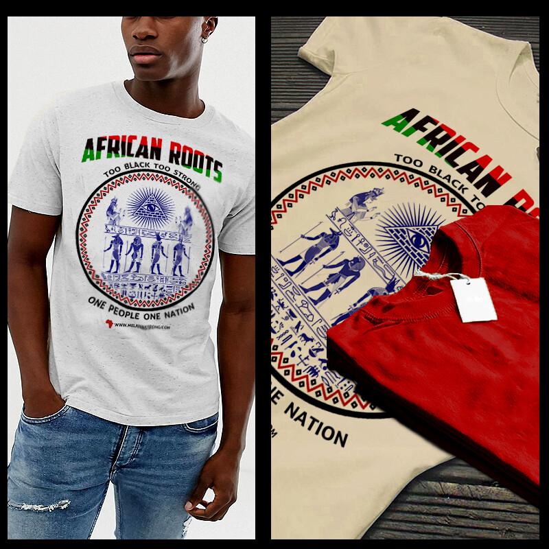 African Kemet Black Gods RBG Ankh  Woke Melanated Pride Nubian Pharoah Unisex T-Shirt XXXXL