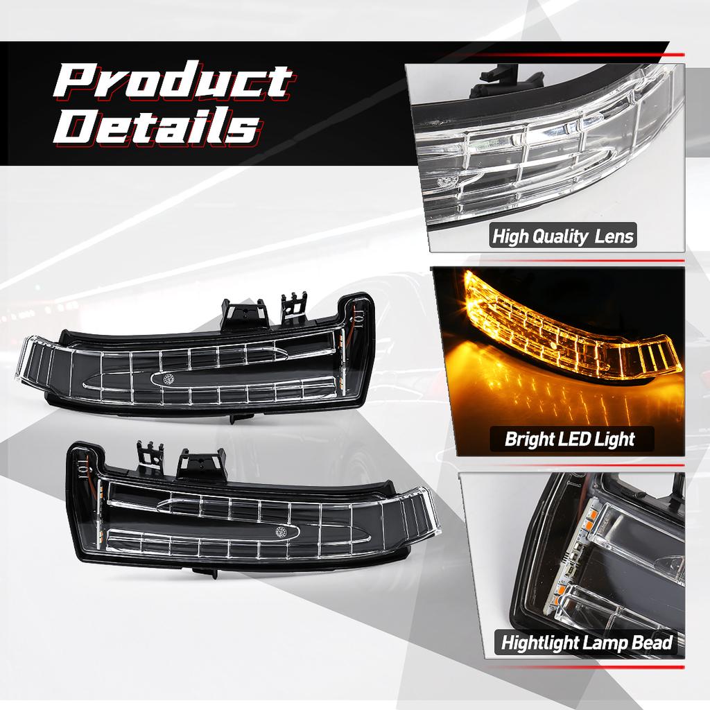 LED Side Rear View Mirror Indicators Turn Signal Lights For Mercedes-Benz W221 W212 W204 W176 W246 A2129067501