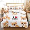 Cartoon Cute Animal Colorful Dog Print Duvet Cover Bedding Set (Including Duvet Cover And Pillowcases) 3-Piece Set
