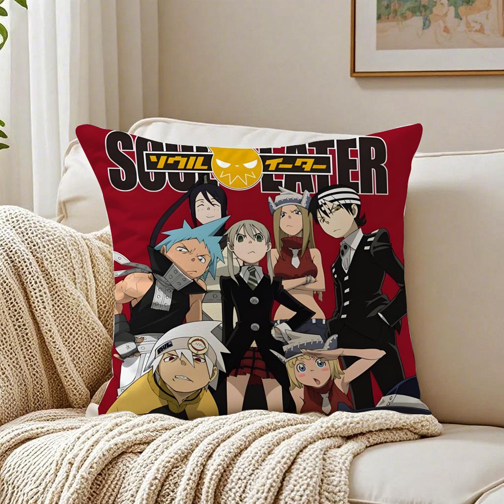 anime supernatural SSoul EEater Cushion Cover Pillowcase Antidustmite living Room Sofa Decor Cushion Room