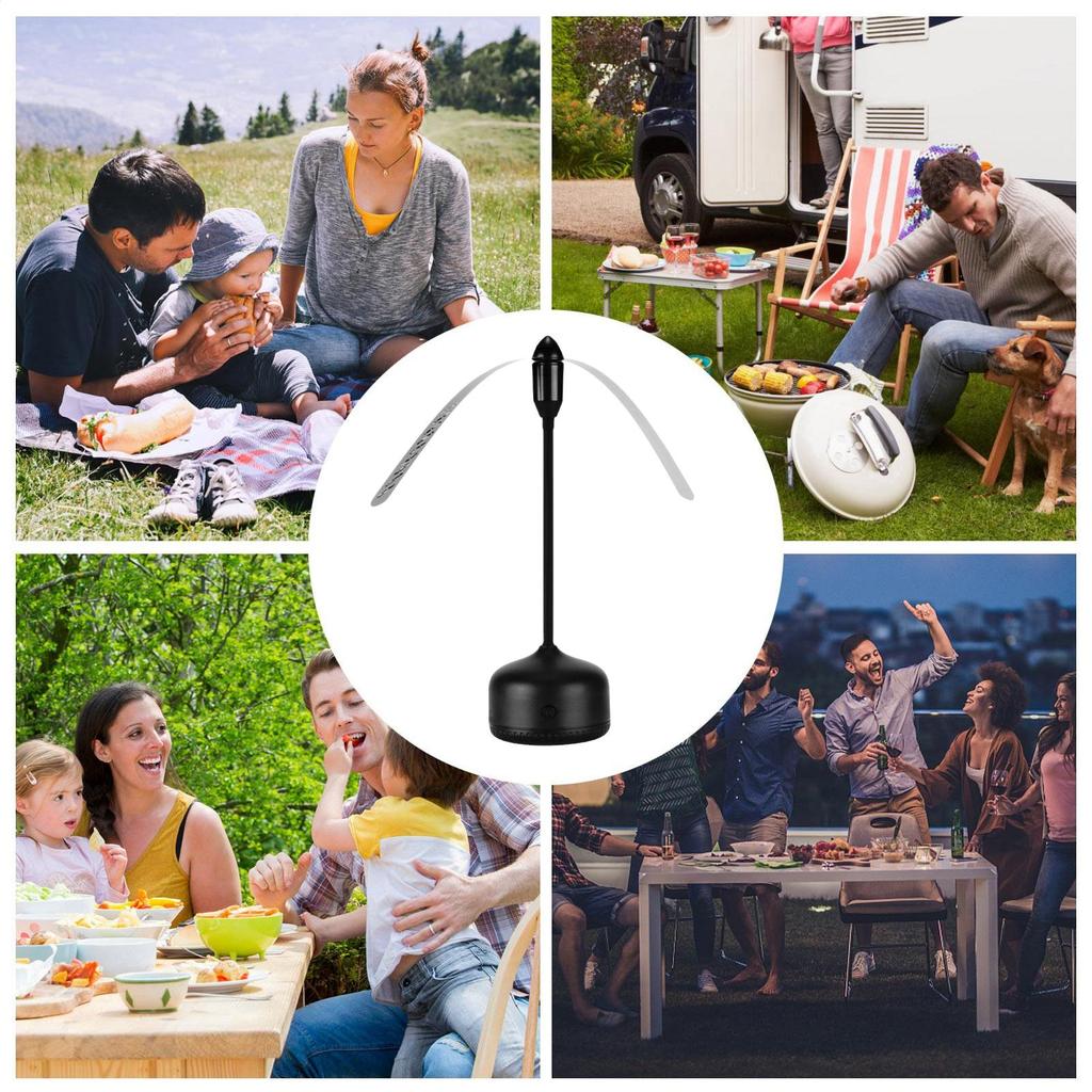 Outdoor Fly Fan Battery Powered Fly Fan Picnic Table Fan For Desk Indoor Picnic BBQ Camping Restaurant Cafe Patio Backyard