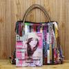 Genuine Leather Women's Bohemian Snake Print Crossbody Shoulder Bag - New Colorful Design