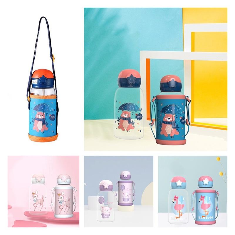 Bottle 700ml Water Straw Cup Sleeve Portable Leakproof Kid Kettle Sports Travel