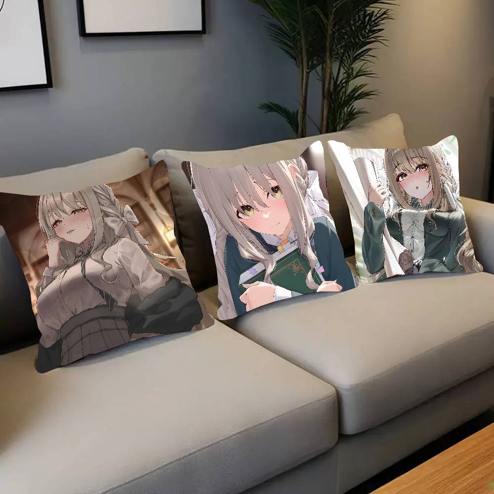 Sakurai Miyo Blue Archive Game Pillow Case Square Pillow Bedroom Sofa Leisure Comfort Cushion Car Home Decoration