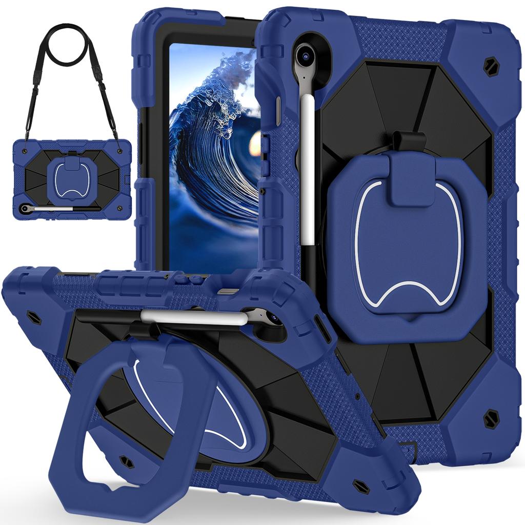 For Samsung Galaxy Tab S10 FE/S9 FE/S9 Case Silicone+PC Kickstand Tablet Cover