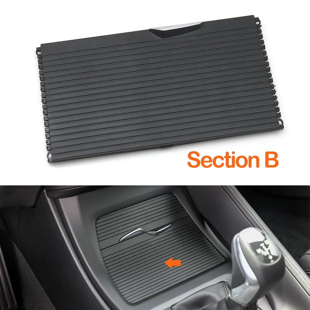 LHD RHD Car Center Console Drink Water Cup Holder Cover Trim Zipper Rolling Curtain For BMW X1 X2 F48 F49 F39 51169299529