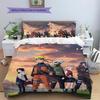 Naruto Character Pattern Bedding Home Decoration Birthday Gift (1 * Duvet Cover + 2 * Pillowcase, Without Core)