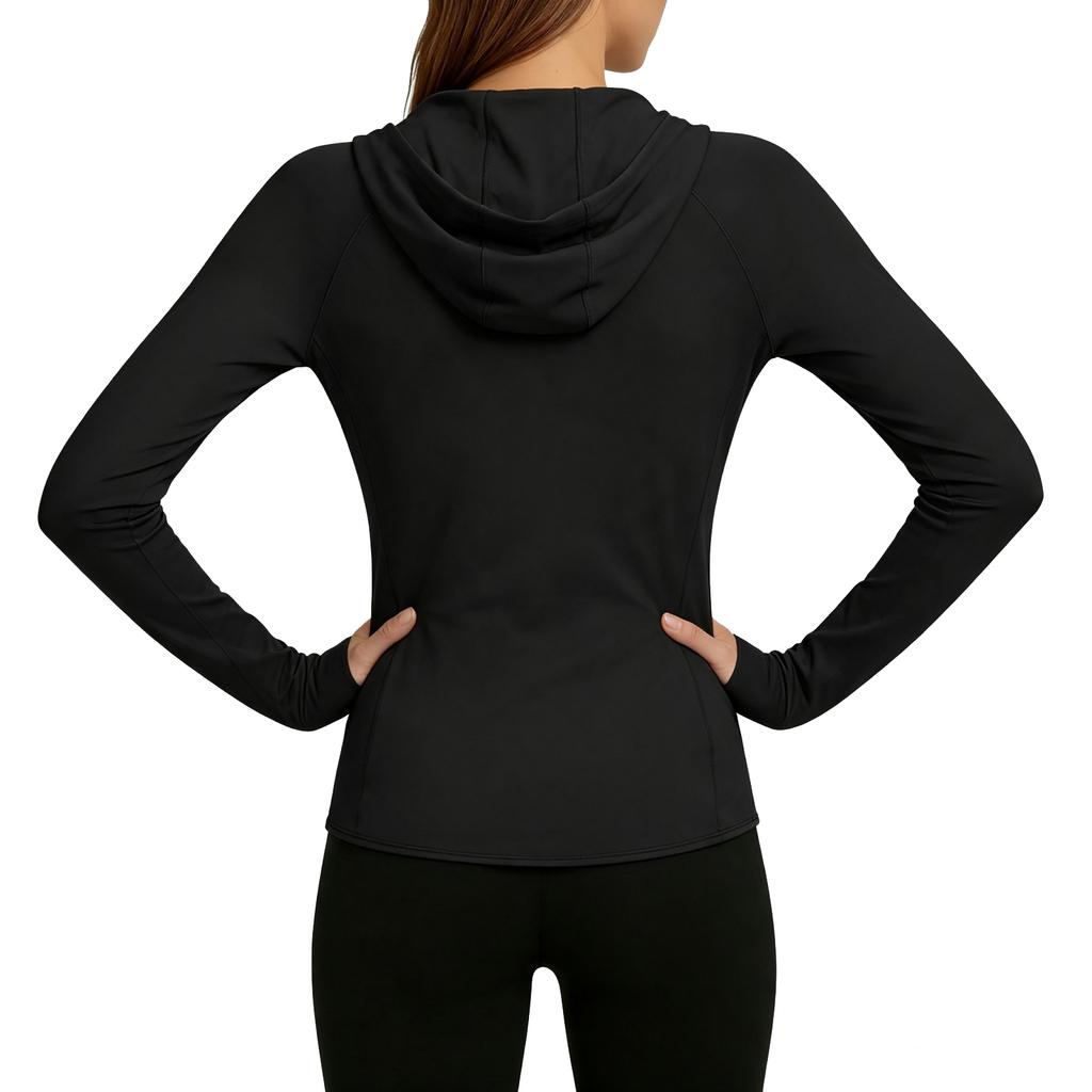 Top Atletico Leggero da Donna con Cappuccio Colorato per Allenamenti all'Aperto