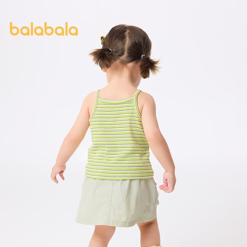 Balabala Girls' Casual Summer Vest Set