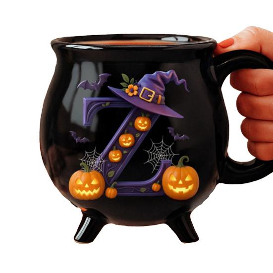Yousheng 12oz Witch Cauldron Mug Personalized Halloween Coffee Mug Ceramic Witches Brew Tea Cup Halloween Birthday Gift for Women Besties Family