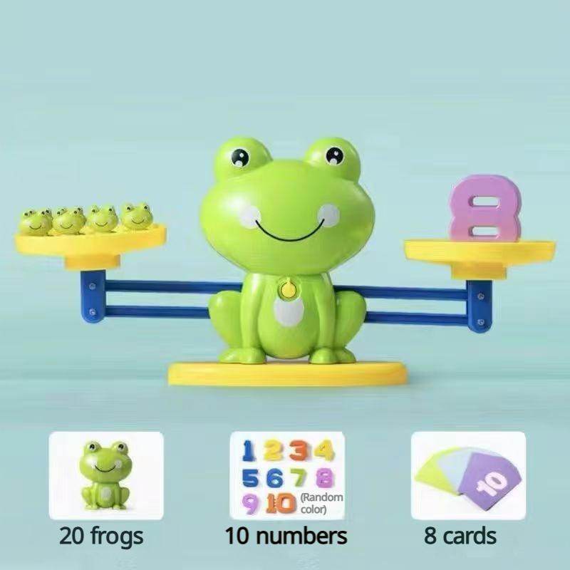 Frog Math Balance Scale Educational Toy for Kids Number Learning And Counting Montessori Interactive Toy for Ages 3-6