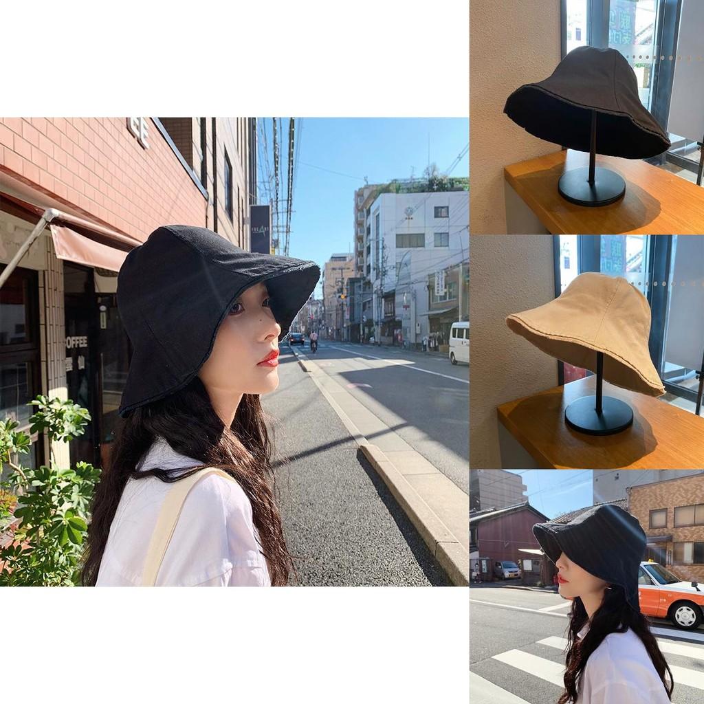 Beige Versatile Korean Style Fisherman Hat Trendy Wide Brim Sunshade Summer Hat For Women