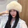 Windproof Cossack Hat Set Thickened Fluffy Winter Bonnet Faux Mink Headwear  Seniors