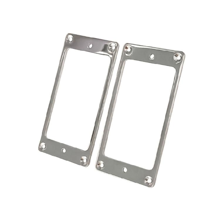 2PCS Guitar Humbucker Pickup Frames Easy Installation Mounting Rings with Screws Replacement Pickup Rings Metal Texture
